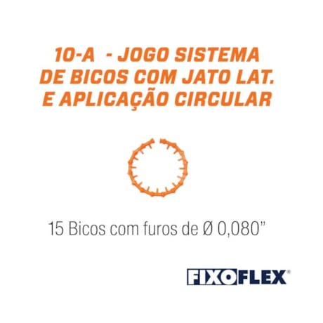 Fixo Flex Jogo Bico de Aplicação Circular e Jato Lateral 0.080