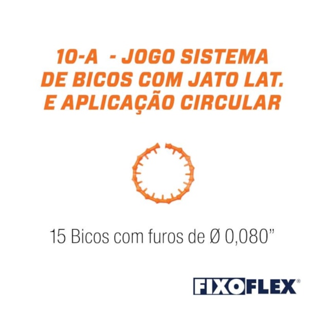 Fixo Flex Jogo Bico de Aplicação Circular e Jato Lateral 0.080