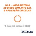 Fixo Flex Jogo Bico de Aplicação Circular e Jato Lateral 0.080" 10-A TAPMATIC