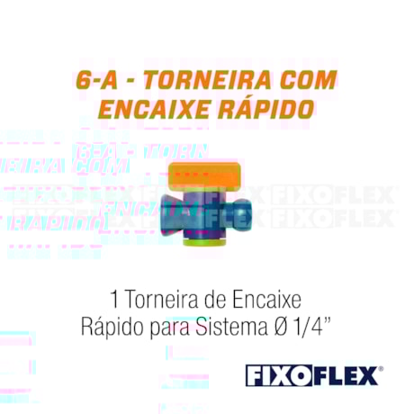 Fixo Flex Torneira de Encaixe Rápido 1/4