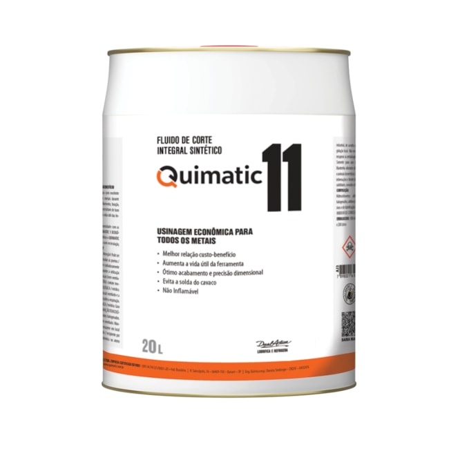 Fluido de Corte Sintético 20 Litros NR 11 QUIMATIC-70ae5084-d9ef-4a3a-b90e-7b8c246dc2cf