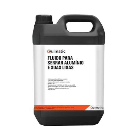 Fluido para Serrar e Usinar Alumínio 5 Litros SA1 QUIMATIC