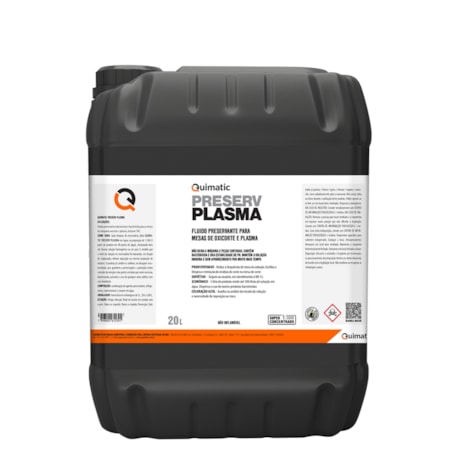 Fluido Protetivo e Anticorrosivo 20 litros PRESERV PLASMA QUIMATIC