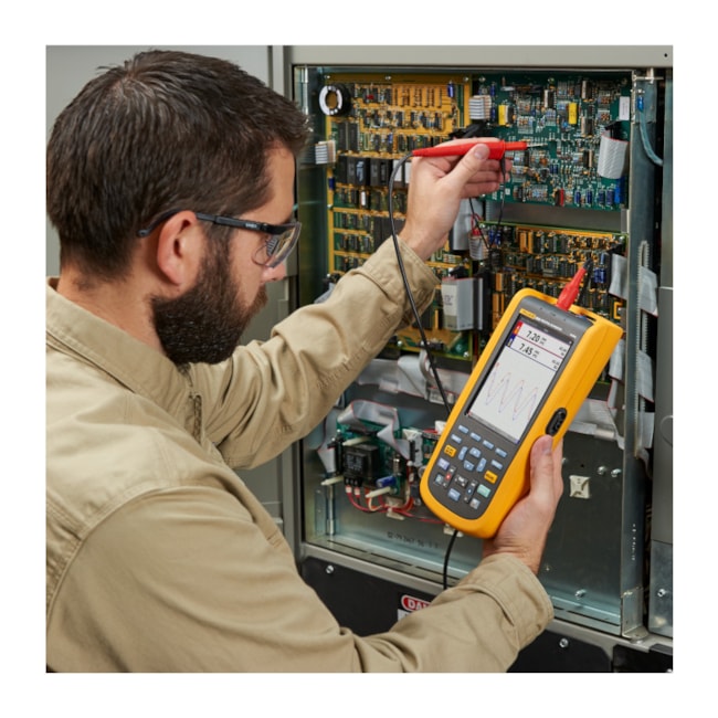 FLUKE 123B Osciloscópio Industrial Portátil 20MHz FC FLUKE-69b1f272-6a48-4d51-ab06-6bd125d95d7b