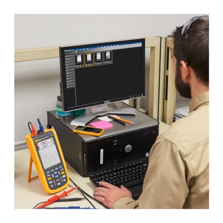 FLUKE 123B Osciloscópio Industrial Portátil 20MHz FC FLUKE-7fc934b4-d7f1-4883-9147-a13b6a0b86fb