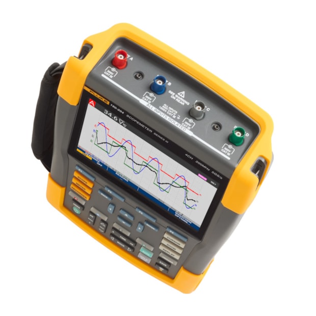 FLUKE 190-204-III-S Osciloscópio Portátil Digital 200MHz 4 Canais Color com Cabo e Software FLUKE-e93fda9f-debc-4f6a-b514-207d3d002f64