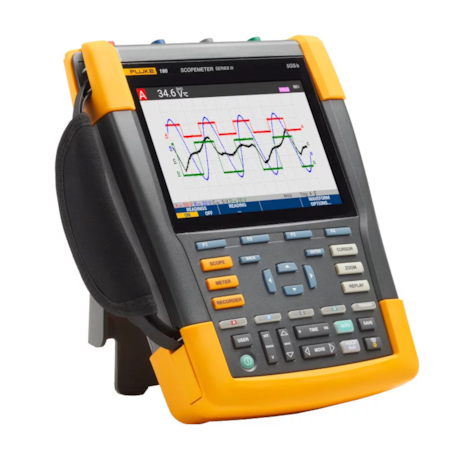 FLUKE-190-502-III Osciloscópio Portátil Digital 500MHZ 2 Canais Color com Cabo e Software FLUKE-9a6a8526-6c81-489a-b4fc-be9536490e00