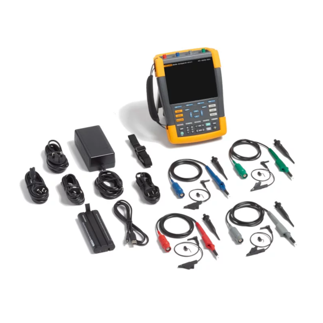 FLUKE-190-502-III Osciloscópio Portátil Digital 500MHZ 2 Canais Color com Cabo e Software FLUKE-52126b68-778f-41ed-9807-9517b84e0e13