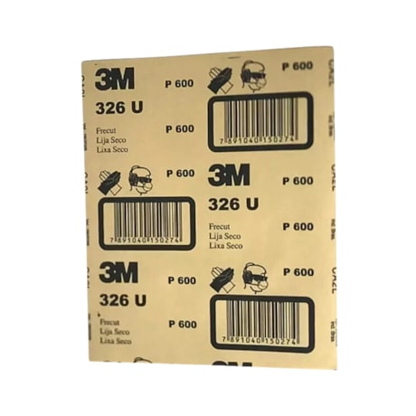 Folha de Lixa a Seco Grão 600 225x275mm 50 unidades Ouro 326U 3M-0664863b-6cdc-4dbd-9fea-7dc060cdebde