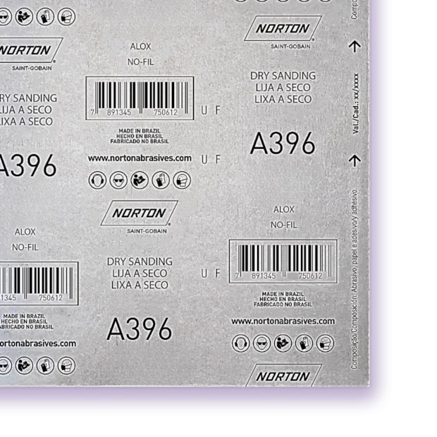 Folha de Lixa para Repintura Grão 150 230x280mm CHAMPAGNE NO-FIL A396 NORTON-b1922f32-af1e-46bf-8166-5de268d8d0de