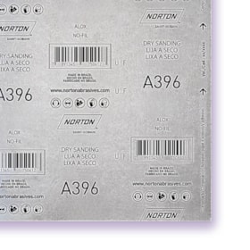 Folha de Lixa para Repintura Grão 80 230x280mm CHAMPAGNE NO-FIL A396 NORTON