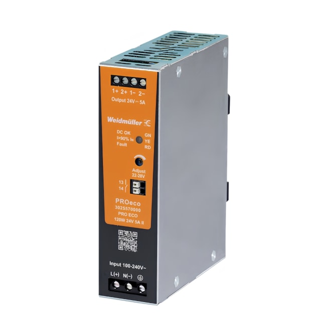 Fonte de Alimentação Chaveada 120W 24VCC 5A Monofásica PRO ECO 120W 24V 5A II CONEXEL WEIDMULLER-42c4b4fe-29b7-4db7-9bfd-6640201c2625