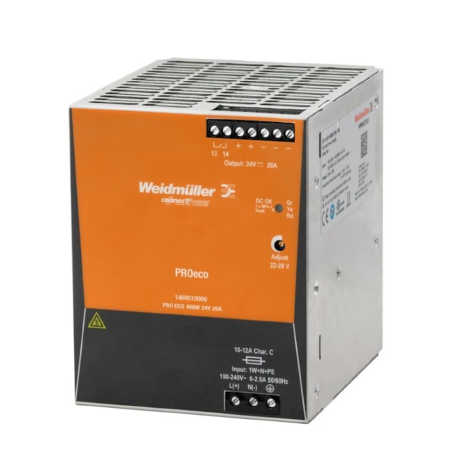 Fonte de Alimentação Chaveada 20A 480W 24VF Pro Eco 1469510000 WEIDMULLER CONEXEL-c1205f54-3f62-46c2-8db6-3e611700a8ee
