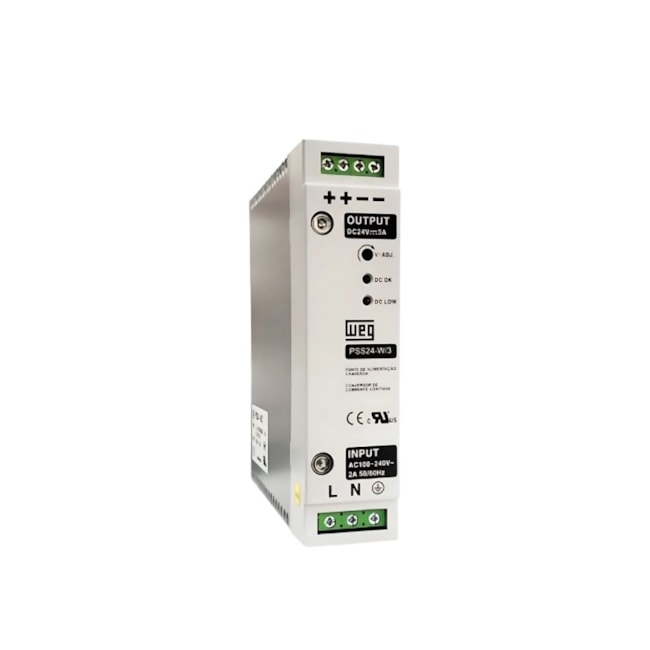 Fonte de Alimentação Chaveada 24V 3A PSS24-W/3 WEG-00e2ab6c-b5a3-4140-ae1c-c7a2b39a977a