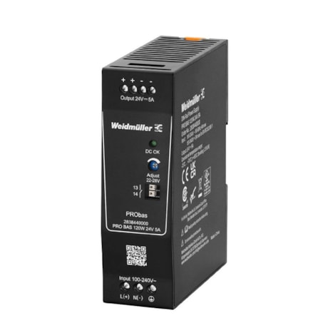 Fonte de Alimentação Chaveada Pro BAS 120W 24V 5A 2838440000 WEIDMULLER CONEXEL