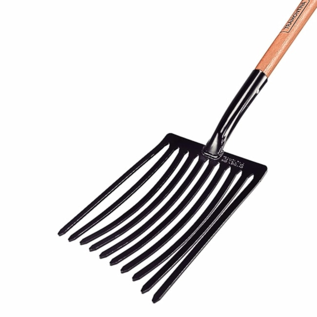 Forcado para Cascalho com 10 Dentes em Aço com Cabo de Madeira 74cm 77128404 TRAMONTINA-8e497d60-d438-45fc-be1f-c5f25c30e762