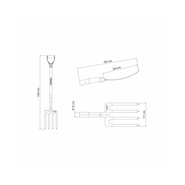 Forcado para Terra com 4 Dentes em Aço com Cabo de Madeira 71cm 77118444 TRAMONTINA-fa2c76ea-ce55-48a8-895c-e8abe10bdf28