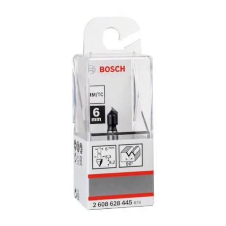 Fresa Ranhuras em V 6,4mm Haste 6mm 2608628445 BOSCH-455f479f-887f-4a15-af37-eb7a5b2cb98f