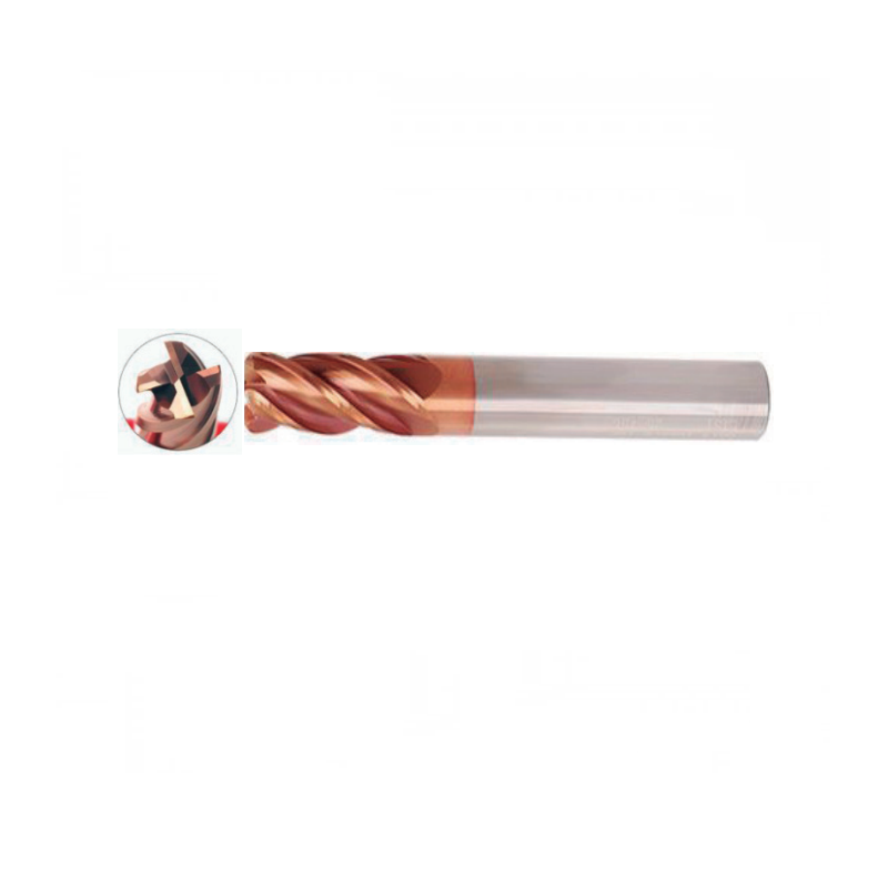 Fresa Topo com Raio 4 Cortes 8x20x60mm 55HRC Curta Tixco 5550800