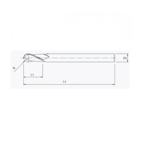 Fresa Topo Esférica 2 Cortes 2x4x6x100mm 55HRC Tisin 5030209 HEINZ-d1573554-4758-4055-a1ba-049d6538f3b7