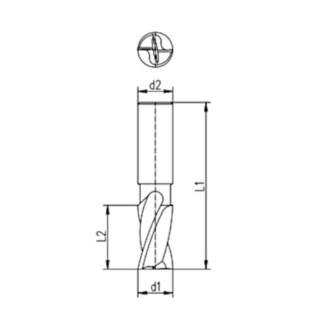 Fresa Topo Reto HSS 1/2