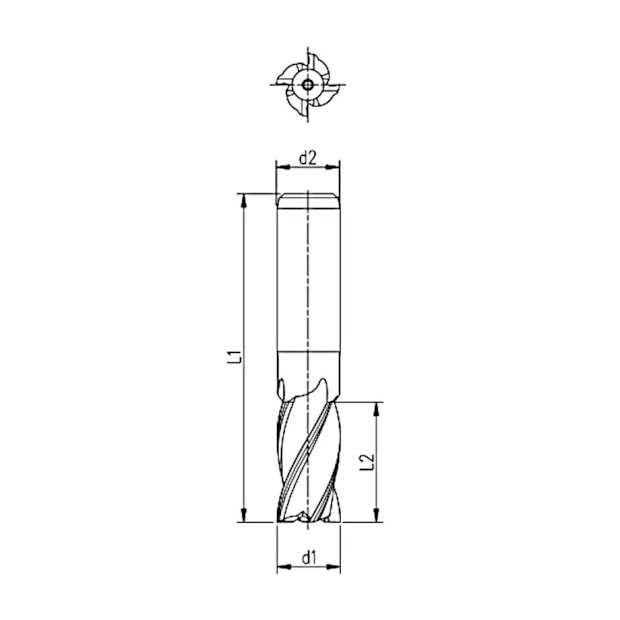 Fresa Topo Reto HSS 1/2