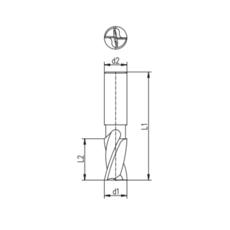 Fresa Topo Reto HSS 5/8