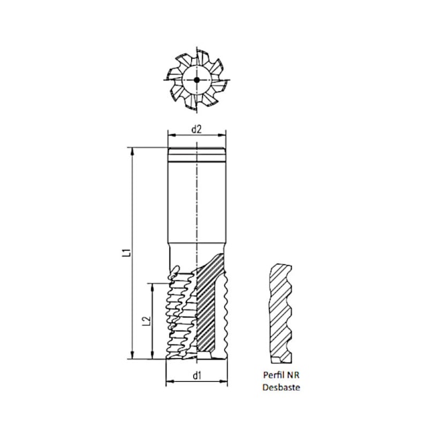 Fresa Topo Reto HSS-Co 10,00mm 4 Cortes Desbaste 1506 INDACO-e45c2ad2-0f48-4b8e-8d89-fe829dc90334