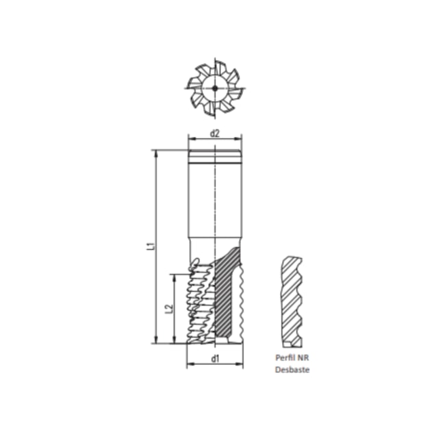 Fresa Topo Reto HSS-Co 12,00mm 4 Cortes Desbaste 1506 INDAÇO-989dcea6-fd90-42f7-9806-b81410dde7a9