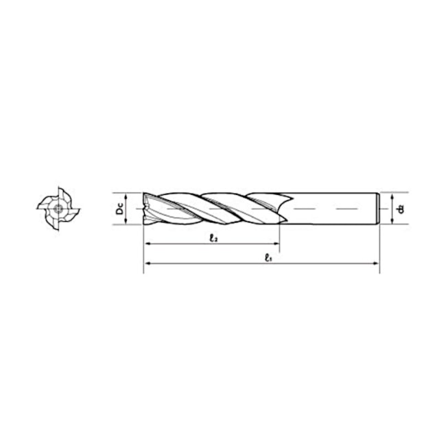 Fresa Topo Reto HSS-Co 12,00mm 4 Cortes Longa 802/2 OSG-0c3b3325-c040-4199-9545-f777ac3aa357