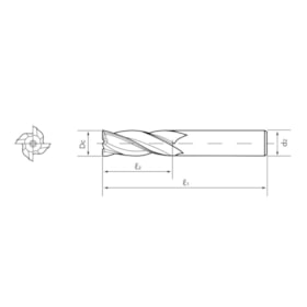 Fresa Topo Reto HSS-Co 13,00mm 4 Cortes 802/1 OSG