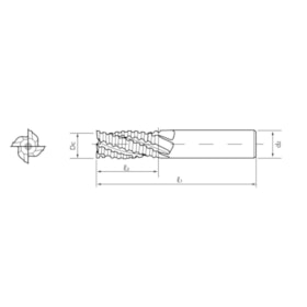 Fresa Topo Reto HSS-Co 30,00mm 6 Cortes Longa Acabamento 835/2 OSG