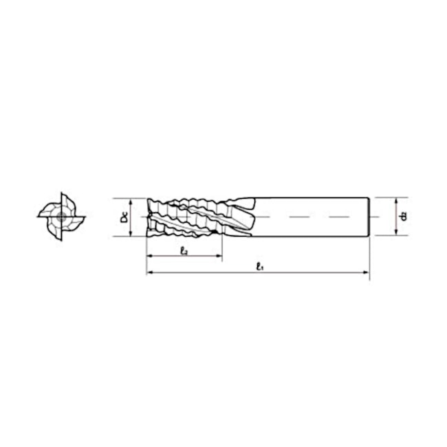 Fresa Topo Reto HSS-Co 6,00mm 4 Cortes Desbaste 834/1 OSG-ec45595c-91aa-4669-a60a-3729200d0b21