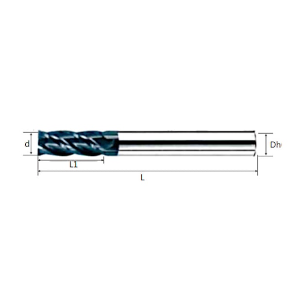 Fresa Topo Reto Metal Duro 10,00mm 4 Cortes Curta 328 HEINZ-0d2ce252-01a2-4733-bbda-e7c45ed221ca