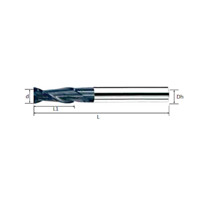 Fresa Topo Reto Metal Duro 4,00mm 2 Cortes Curta 240 HEINZ-04e2d405-a816-4726-b897-8e334e31305c