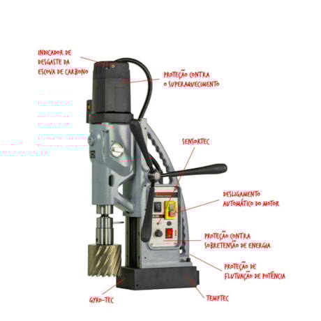 Furadeira de Base Magnética 100mm 2050W 220V ECO.100S+/T EUROBOOR-84b70662-820f-408f-bfcf-a0bd5cb953f5