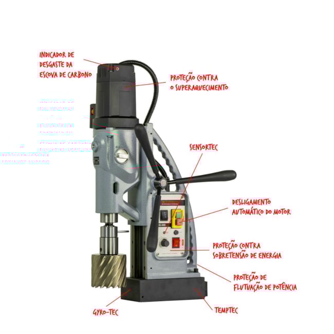 Furadeira de Base Magnética 100mm 2050W 220V ECO.100S+/T EUROBOOR-64e1bcff-3384-439d-8ff4-8c1e4665586c