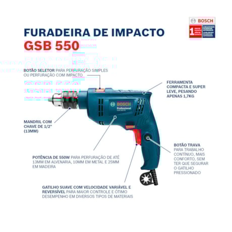 Furadeira de Impacto 1/2