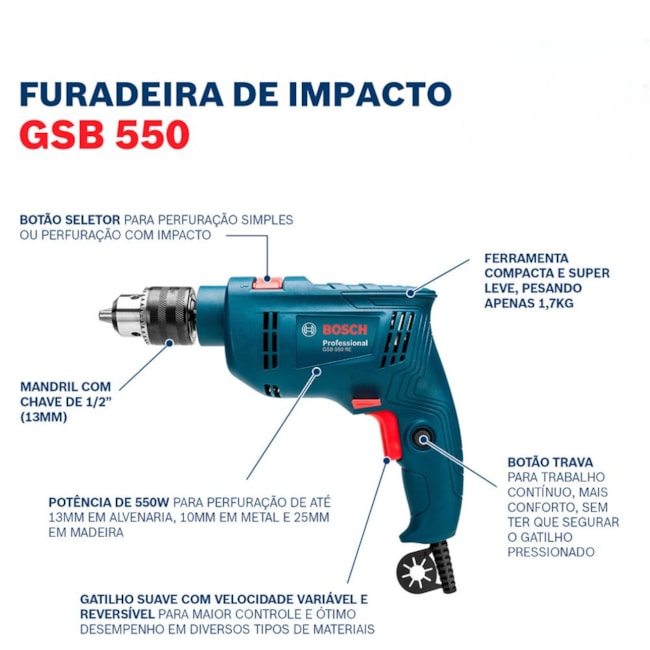 Furadeira de Impacto 1/2