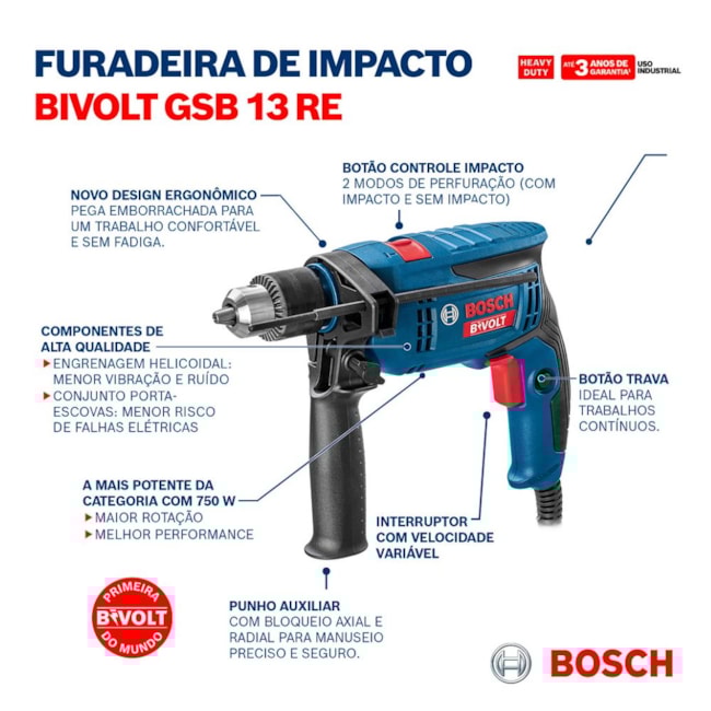 Furadeira de Impacto 1/2