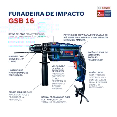 Furadeira de Impacto 1/2