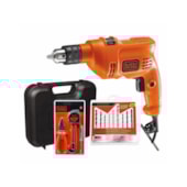 Furadeira de Impacto 3/8'' 560W TM500KB9 com 9 Brocas e Maleta + Kit Ferramentas 4 Peças BLACK DECKER Furadeira de Impacto 3/8'' 560W TM500KB9 com 9 Brocas e Maleta + Kit Ferramentas 4 Peças BLACK DECKER