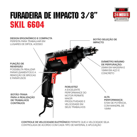 Furadeira de Impacto 3/8