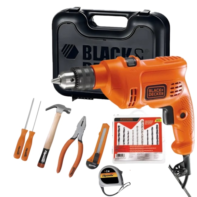 Furadeira de Impacto TM500KB9B2 BLACK DECKER 3/8
