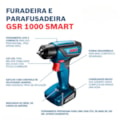 Furadeira Parafusadeira 1/4" 12V 1.5Ah com Bateria Carregador Bivolt e Cinturão GSR 1000SM SMART BOSCH