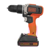 Furadeira/ Parafusadeira 3/8" 20V com 2 Velocidades 110/220V BCD704C1-BR BLACK+DECKER Furadeira/ Parafusadeira 3/8" 20V com 2 Velocidades 110/220V BCD704C1-BR BLACK+DECKER