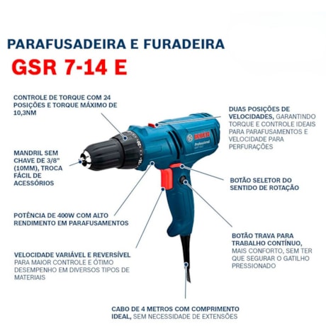 Furadeira Parafusadeira 3/8