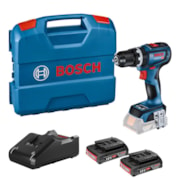 Furadeira Parafusadeira de Impacto 1/2" 18V com 2 Baterias 2.0Ah 1 Carregador Bivolt e Maleta GSB 18V-90 C BOSCH