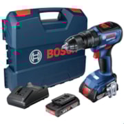 Furadeira Parafusadeira de Impacto 1/2" 18V com 2 Baterias 2.0Ah Carregador Bivolt e Maleta GSB 18V-50 BOSCH Furadeira Parafusadeira de Impacto 1/2" 18V com 2 Baterias 2.0Ah Carregador Bivolt e Maleta GSB 18V-50 BOSCH