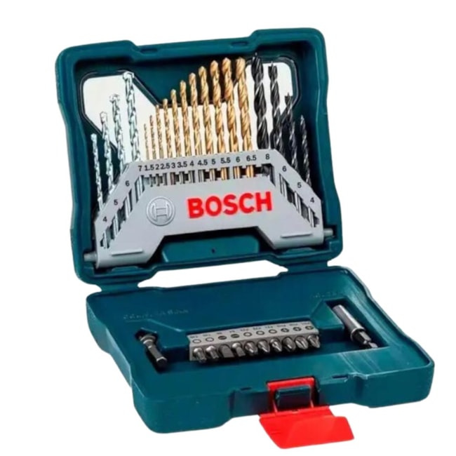 Furadeira Parafusadeira de Impacto 1/2'' 18V GSB 180-LI com Bateria 2.0Ah Carregador Bivolt e Kit de Brocas de Titânio 30 Peças X-LINE BOSCH-b25c9f52-81c6-4c52-80d9-a2413bf20a64